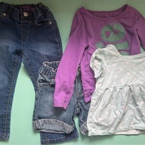 Lot Of 4 Size 3T - Shorts, Jeans,‎ Long Sleeve, Short Sleeve